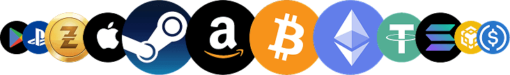 Crypto and Gift Card Logos